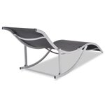 vidaXL Chaises longues lot de 2 noir et gris