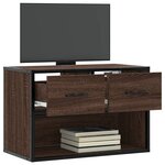 vidaXL Meuble TV chêne brun 60x31x39 5 cm bois d'ingénierie et métal