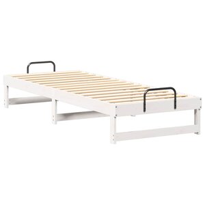 vidaXL Cadre de lit Blanc 90 x 210 cm Pin massif