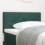 Cabeza de lit LED vidaXL capitonnée en velours vert foncé 100 cm