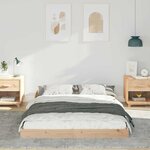 vidaXL Cadre de lit Marron 140 x 190 cm Pin massif