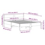 vidaXL Cadre de lit sans matelas blanc 120x200 cm bois de pin massif