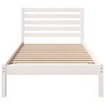 vidaXL Cadre de lit Blanc 75 x 190 cm Bois massif en pin