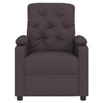 vidaXL Fauteuil inclinable électrique Marron foncé Tissu