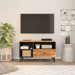vidaXL Meuble TV 80x33x46 cm bois d'acacia massif