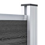 vidaXL Ensemble de panneau de clôture WPC 699x146 cm Noir