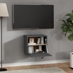 vidaXL Armoire murale Gris 40x30x35 cm Bois de pin massif