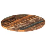vidaXL Dessus de table rond 60 cm 25-27 mm Bois de récupération solide