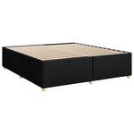 vidaXL Sommier à lattes de lit avec matelas Noir 180x200 cm Tissu