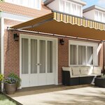vidaXL Auvent Rétractable Multicolore 600 × 300 cm Polyester et Acier
