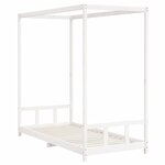 vidaXL Cadre de lit pour enfants blanc 90x200 cm bois de pin massif
