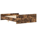 vidaXL Cadre de lit sans matelas chêne fumé 150x200 cm