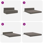 vidaXL Canapé-lit pliable Gris clair 152 x 86 5 x 60 cm Tissu