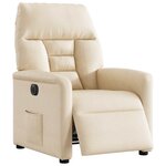 vidaXL Fauteuil inclinable électrique beige tissu microfibre