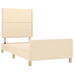 vidaXL Cadre de lit sans matelas crème 100x200 cm tissu