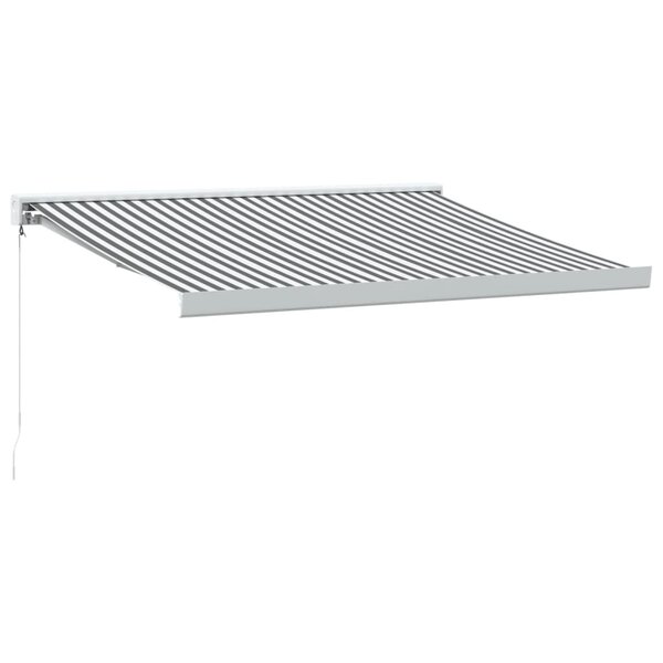 vidaXL Auvent rétractable anthracite/blanc 3x2 5 m tissu et aluminium