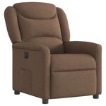 vidaXL Fauteuil inclinable électrique Marron Tissu