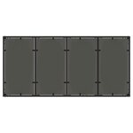 vidaXL Ensemble de repas extérieur 9 Pièces Noir 190 x 90 x 75 cm