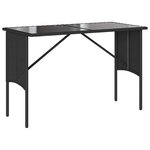 vidaXL Ensemble à manger de jardin avec coussins 3 Pièces Noir