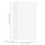 vidaXL Ensemble de meubles TV 6 Pièces Blanc Bois d'ingénierie