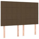 vidaXL Sommier à lattes de lit avec matelas Marron foncé 140x190 cm