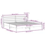 vidaXL Cadre de lit sans matelas blanc 180x200 cm bois massif de pin