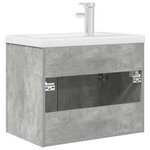 vidaXL Armoire lavabo de salle de bain avec bassin intégré et robinet