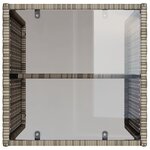 vidaXL Salon de jardin 4 Pièces avec coussins gris résine tressée