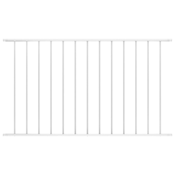 vidaXL Panneau de clôture Acier enduit de poudre 1 7x1 25 m Blanc
