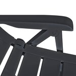 vidaXL Ensemble de bistro 3 Pièces Plastique Anthracite