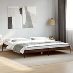 vidaXL Cadre de lit sans matelas chêne marron 200x200 cm