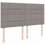 vidaXL Sommier à lattes de lit avec matelas Taupe 180x200 cm Tissu