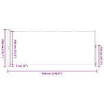 vidaXL Auvent latéral rétractable de patio 200x500 cm Crème