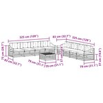 vidaXL Ensemble de canapés d'extérieur 9 pc Blanc et crème Polyester