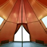 vidaXL Tente de camping tipi 4 personnes orange imperméable