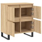 vidaXL Buffet Chêne sonoma 60x35x70 cm Bois d'ingénierie