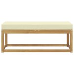 vidaXL Banc de Jardin Bois d'Acacia Massif Blanc