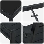 vidaXL Ensemble de Salle à Manger de Jardin 5 Pièces Noir HDPE