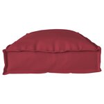vidaXL Set de coussins de palette 2 Pièces Rouge bordeaux 100 x 40 x 8 cm