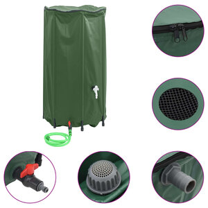 vidaXL Réservoir d'eau avec robinet pliable 380 L PVC