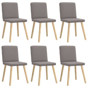 vidaXL Chaises à manger lot de 6 taupe tissu