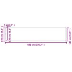 vidaXL Auvent latéral rétractable de patio 140x600 cm Rouge