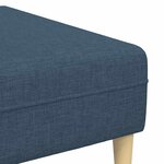 vidaXL Sofa en tissu avec coussin 3 Pièces Bleu 208 cm tissu