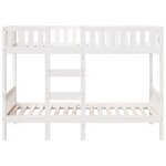 vidaXL Lit superposé Blanc 75x190 cm Bois de pin massif