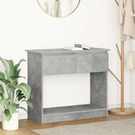 vidaXL Table console avec tiroirs gris béton 85 5x38 5x74 5 cm