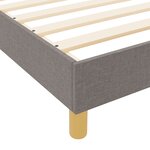 cadre de lit taupe vidaXL 100x200 cm en tissu