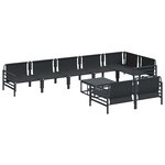 vidaXL Ensemble de canapé de jardin Anthracite Acier