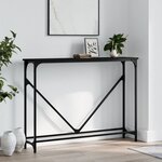 vidaXL Table console noir 102x22 5x75 cm bois d'ingénierie
