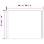 vidaXL Miroir de salle de bain à LED 60x80 cm