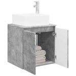 vidaXL Vanité de lavabo mural Gris béton 49 5 x 41 x 63 cm